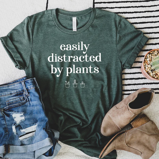 Easily Distracted By Plants Unisex Tee - Gift for Garden Lover